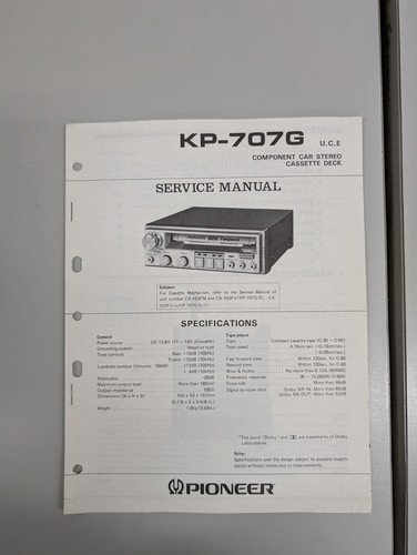 Pioneer 707g component - pioneer,