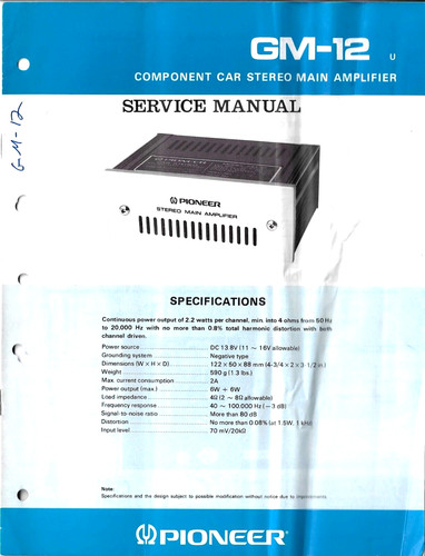 Pioneer 12u componente - pioneer,