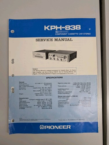Pioneer kph 838 - kph-838, component