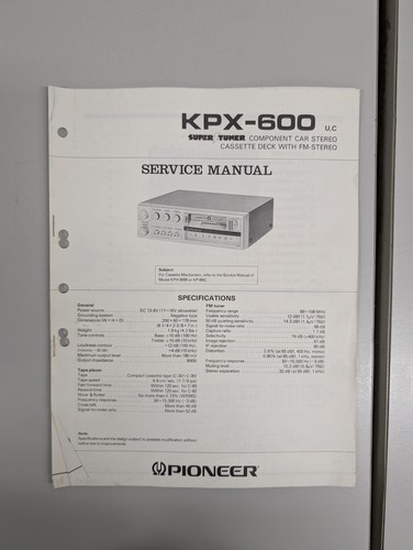 Pioneer kpx 600 component - pioneer,